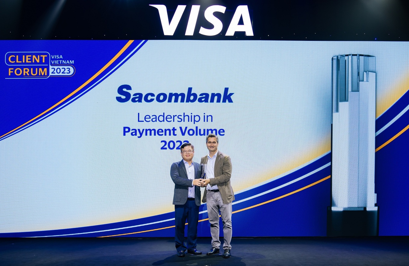Sacombank nhận 5 giải thưởng từ Visa
